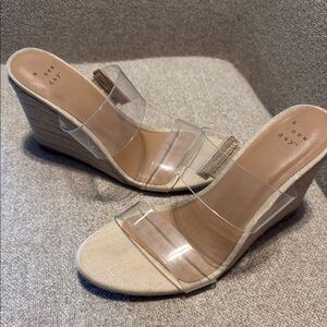 A New Day Women's Tan Wedge Sandals